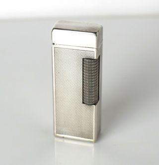 Vintage Dunhill Rollagas Silver Plate Lighter,  C1960.  Made In Switzerland