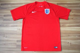 England National Team 2014/2015 Away Football Shirt Jersey Nike Size Xlarge Red