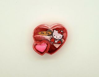 Vintage Sanrio Hello Kitty Pencil Sharpener Eraser Combo In Heart Case
