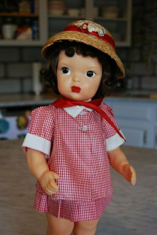 Vintage Terri Lee Doll Clothing - Terri Lee Summer Suit With Straw Hat 3540 C