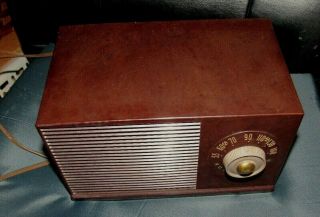 Vintage Rca Victor Bakelite Tube Radio Model 3 - X - 521 Vgc