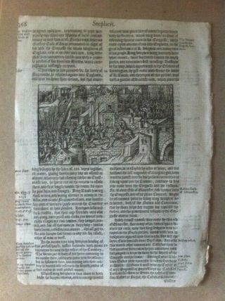 1577 History of England Ireland Scotland Shakespeare Source Engraving 2