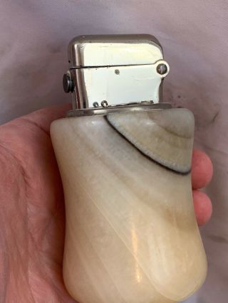 Vintage Thorens Double Claw Semi Automatic Table Lighter - Marble Base