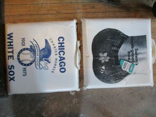 Set Of 2 Vintage 1975 Chicago White Sox Salem Cigarettes Seat Cushions Promo Sga