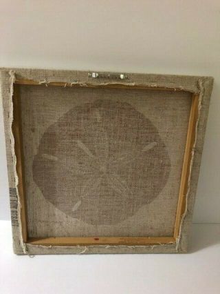 Vintage Marushka screen print shell small canvas stretched 70S Grand Haven Mich 2