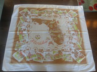 Vintage Florida Map Tablecloth