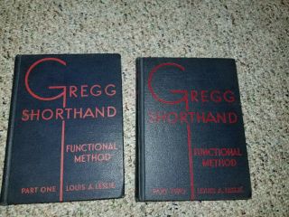 Gregg Shorthand Functional Method Part One And Part Two 1936
