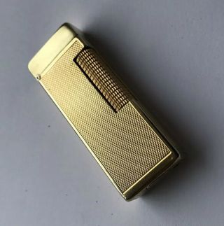 Early Dunhill Gold Barley Rollagas Lighter - Fully Overhauled