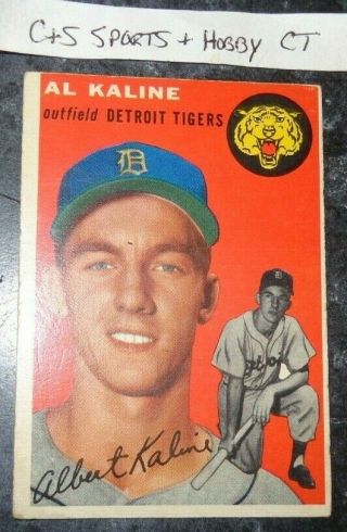 1954 Topps Baseball - 201 Al Kaline,  (r) Detroit Tigers Hof,  Vg,  Back