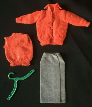 Vintage 1959 - 62 Mattel Barbie Doll Outfit " Sweater Girl " 976 3 Day