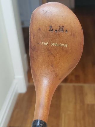 Antique The Spalding Hickory Wood Shaft Golf Club 1890 