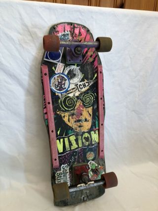 1986 Vintage Vision Psycho Stick Skateboard Deck Old School