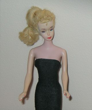 Vintage Barbie Doll - Blonde Ponytail W/solo In The Spotlight Dress,  Mcmlviii