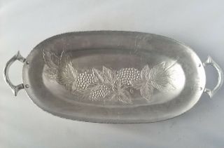 Vintage Everlast Forged Aluminium Platter Serving Plate Dish Oval With Handles