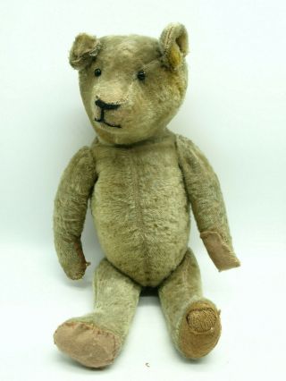 Antique Golden Mohair Straw Filled Jointed Teddy Bear 24 " Knickerbocker Cinnamon