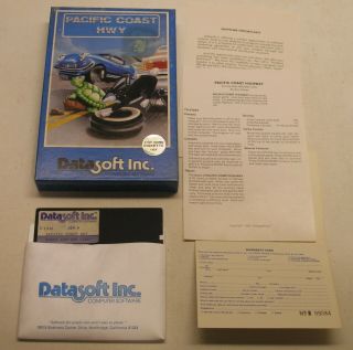 Pacific Coast Highway By Datasoft For Atari 400/800 -