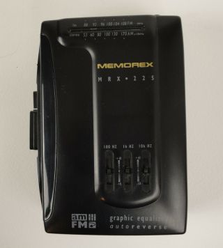Vintage Memorex Mrx 255 Am/fm Cassette Tape Player Walkman Portable Equilizer