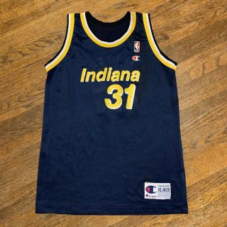 Vintage 90s Champion Indiana Pacers Reggie Miller 31 Basketball Jersey Youth Xl