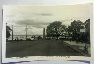 Vintage Real Photo Postcard Williamstown War Memorial Melbourne Australian