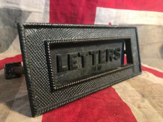 Vintage Reclaimed Solid Brass / Bronze Letter Box Painted Retro Bf