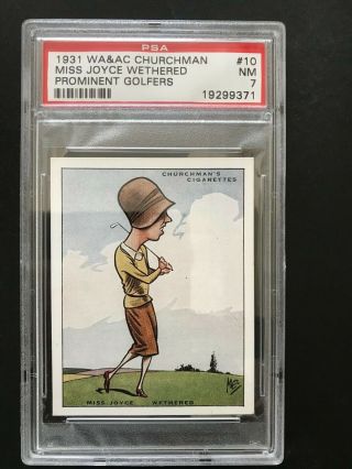 1931 Churchman Prominent Golfers - Large: Miss Joyce Wethered 10 Psa Grade 7