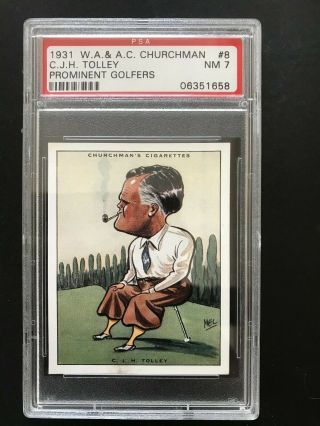1931 Churchman Prominent Golfers - Large: C J H Tolley 8 Psa Grade 7