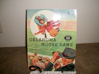 Notre Dame Vs.  Oklahoma Football Program October 1999