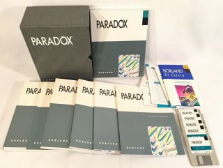 Borland Paradox 3.  5 - Vintage Database Software For Pc - Box Set,  Manuals Dos