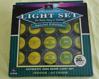 John Deere Decorative Light Set For Patio Party Or Holidays 20 Lights