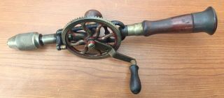 Vintage Millers Falls No.  2 Egg Beater 3 - Jaw Chuck Hand Drill