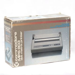 Vintage Commodore Mps 803 Dot Matrix Computer Printer W/ Box