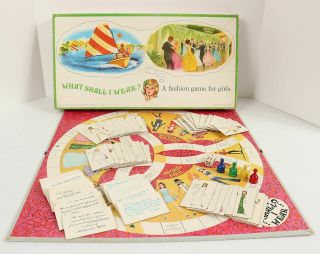 Vtg 1969 What Shall I Wear? Board Game Fashion Selchow & Righter