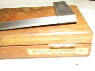 Vintage moore & wright No 400 square in wooden case / box 3