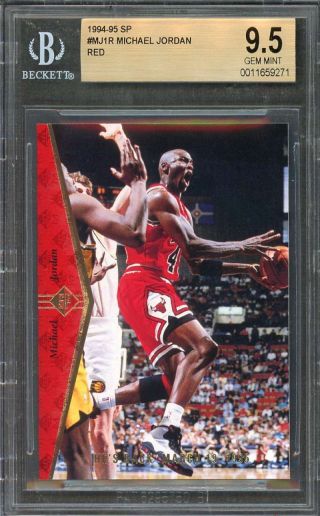 1994 - 95 Sp Mjr1 Michael Jordan Chicago Bulls Bgs 9.  5