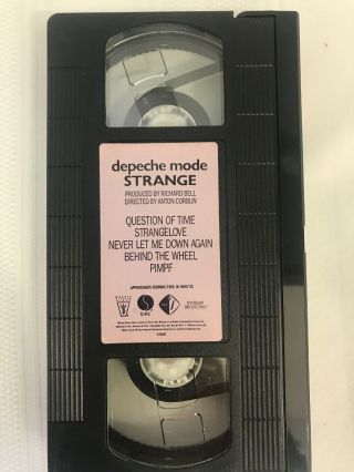 DEPECHE MODE STRANGE VHS (1988) DOCUMENTARY by ANTON CORBIJN Rock Music RARE Vtg 2