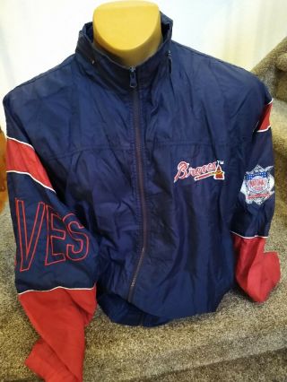 Vintage Starter Jacket Mlb Atlanta Braves Windbreaker Men 