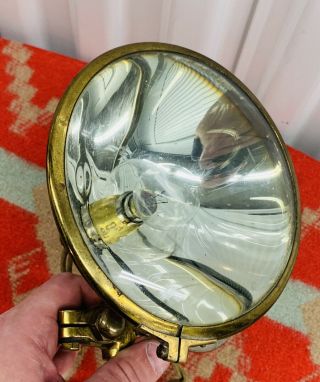 Antique 1910’s Kaufmann Silver Beam Model T Motorcycle Light Spotlight Brass