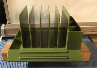 Vintage Max Klein Green Plastic Desk Accessory