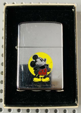 Vintage Disney Mickey Mouse Zippo Lighter Complete Make Offer