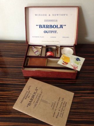 Windsor & Newton - Experimental Barbola Outfit Box Vintage Rare & Unique 1940 