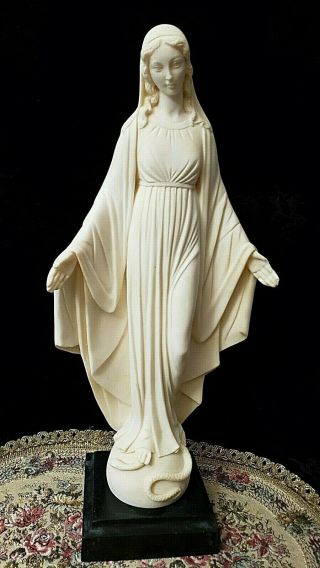Vintage Bianchi Virgin Mary Our Lady Of Grace Religious Statue