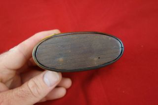 Rare Antique Early American Horn & Wood Snuff Box Late 18th Century Early 19th 3