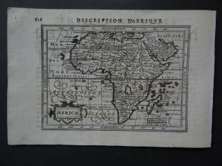 1618 Bertius Atlas Hondius Map Africa - Description D 