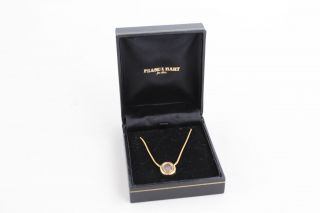 Vintage 18k Gold On Sterling Silver Opal Pendant Necklace,  Boxed (6g)