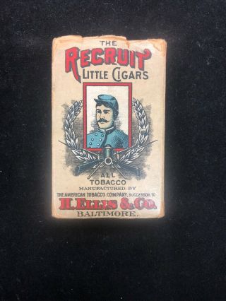 1912 Recruit Little Cigars Empty Pack - Was For T - 207 Cards