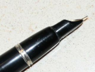 Vintage Mentmore “46” Button Filler Fountain Pen With Sterling Silver Stamped C