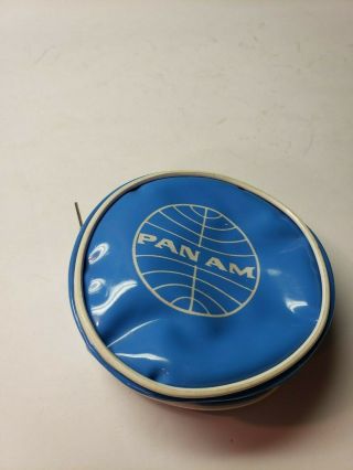 Vintage Pan Am Airlines 1960s Blue Toy Vinyl Change Purse