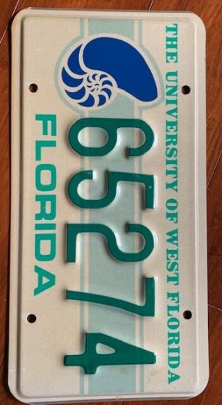 University Of West Florida / Sample / Prototype License Plate 65274