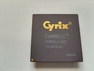 Cyrix Cx486dlc - 40gp,  486dlc,  Vintage Cpu,  486 With 386 Pinout,  Gold,  Old Type