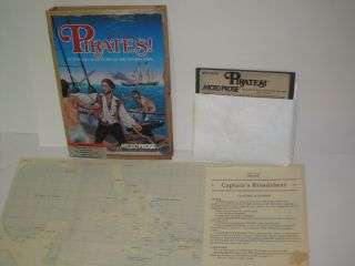 Vintage Software Game Apple Ii Iie Iic Iigs Pirates Micro Prose